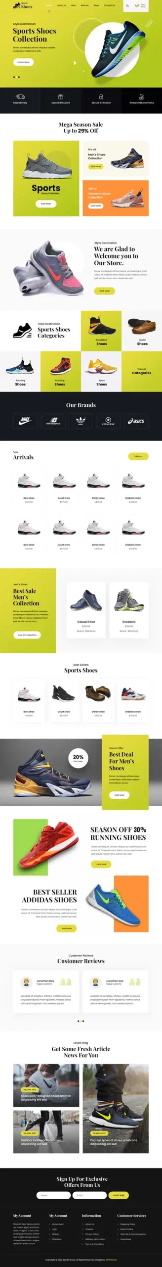 footwear WordPress theme