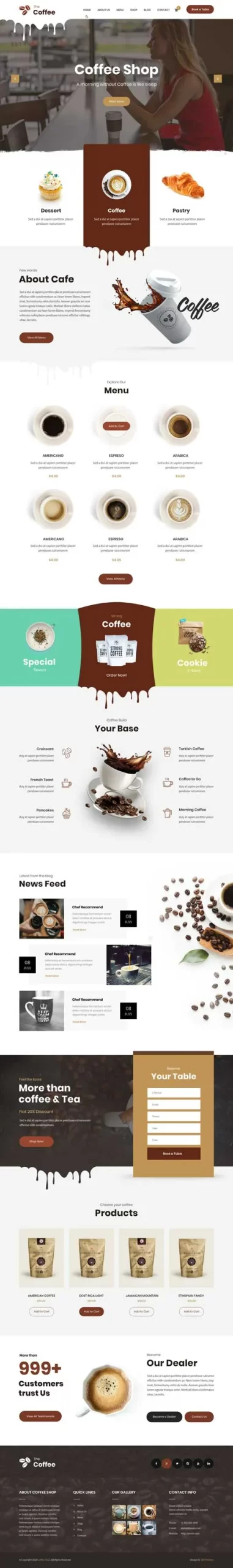 Coffee Shop WordPress Theme