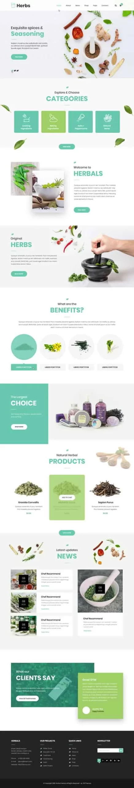 Herbal Store WordPress Theme