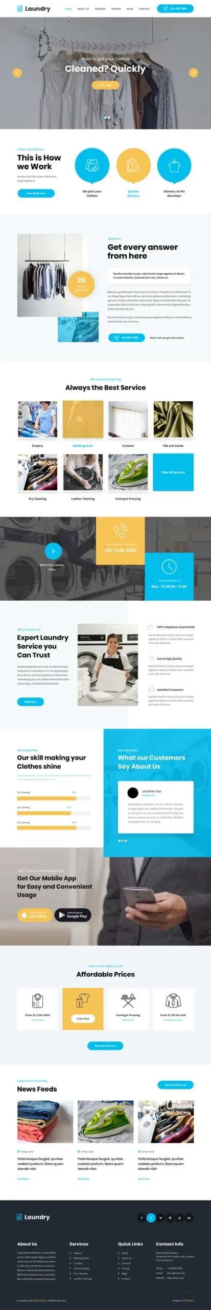 Laundry Service WordPress Theme