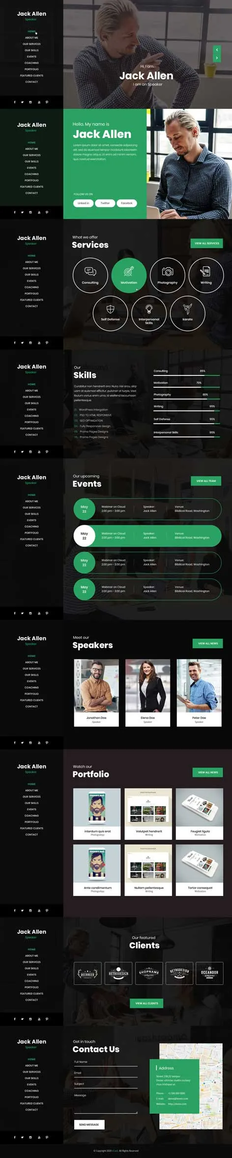 Online CV WordPress Theme