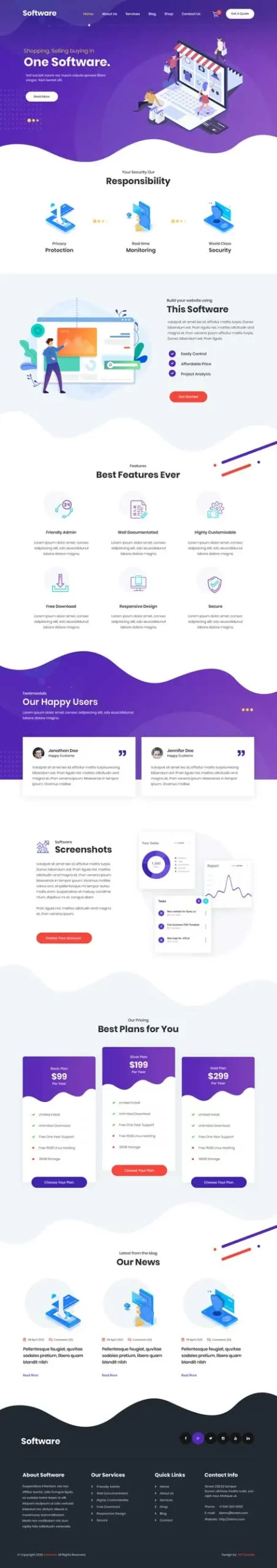 Software Service WordPress Theme