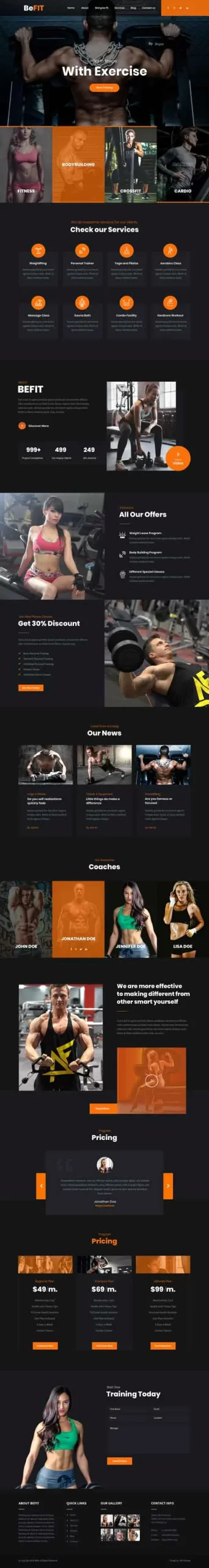 Workout WordPress Theme