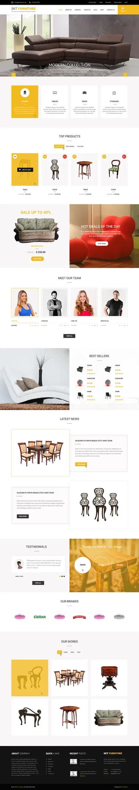 Carpenter and Furniture WordPress Theme