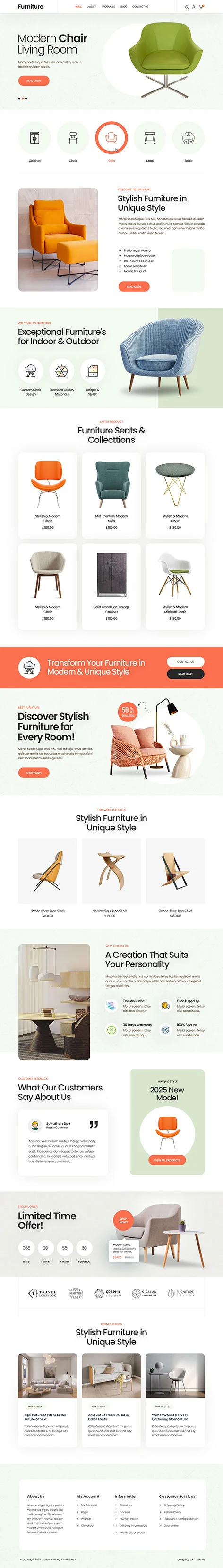 Carpenter and Furniture WordPress Theme