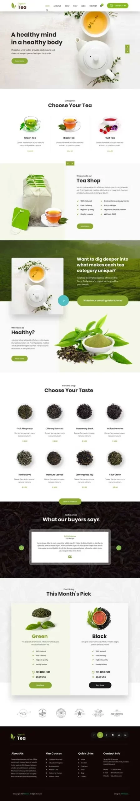 Green Tea WordPress Theme
