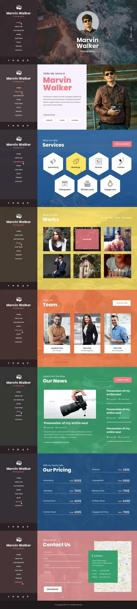 Simple One Page WordPress Theme