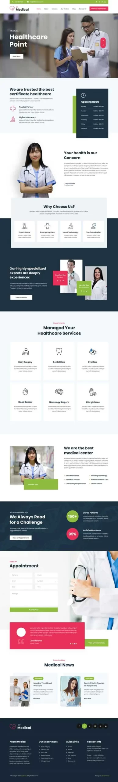 Hospital WordPress theme