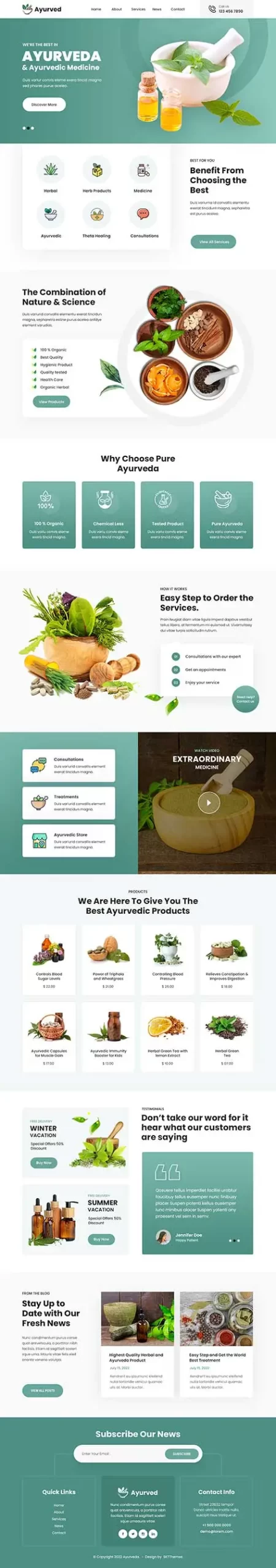 Ayurvedic Product WordPress Theme