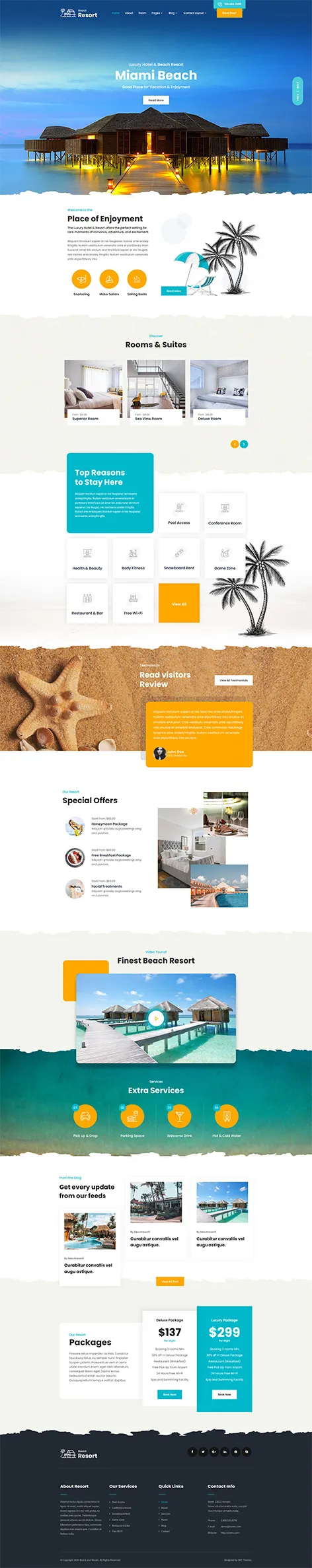 Beach and Resort WordPress theme