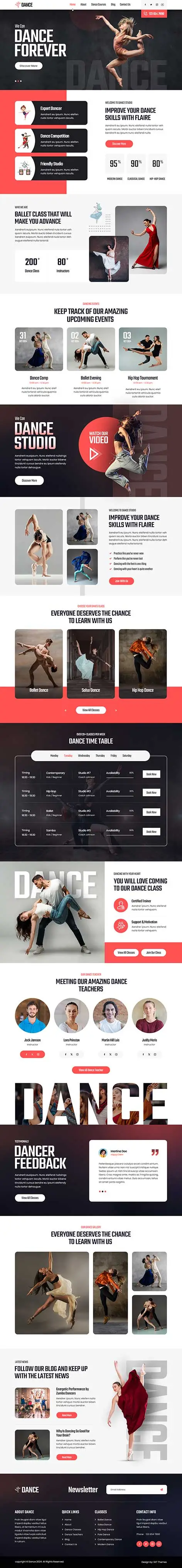 Dance School WordPress Theme