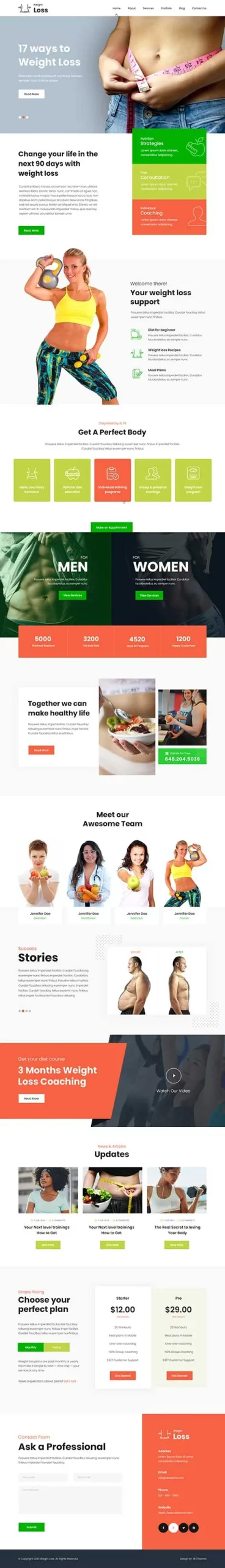 Fitness WordPress Theme