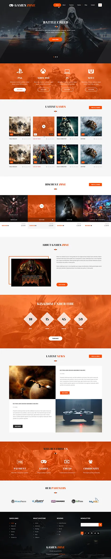 Gaming Zone WordPress theme