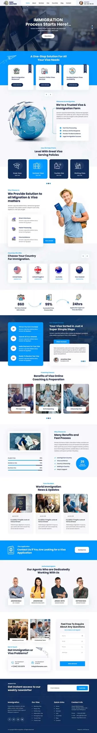 Immigration Consulting WordPress Theme