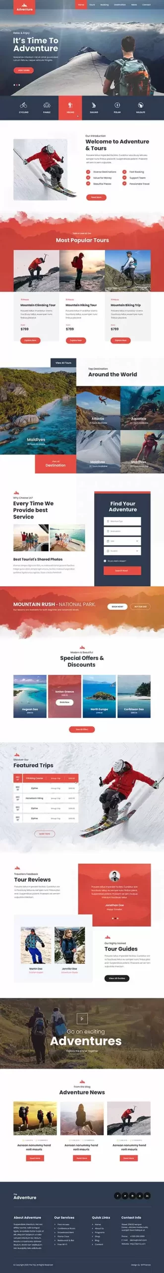 Adventure Tours WordPress Theme