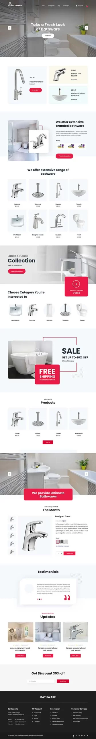 Bathroom Accessories WordPress Theme