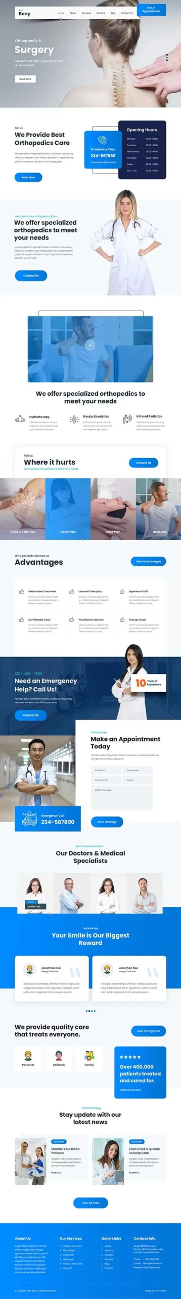 Orthopedic WordPress Theme