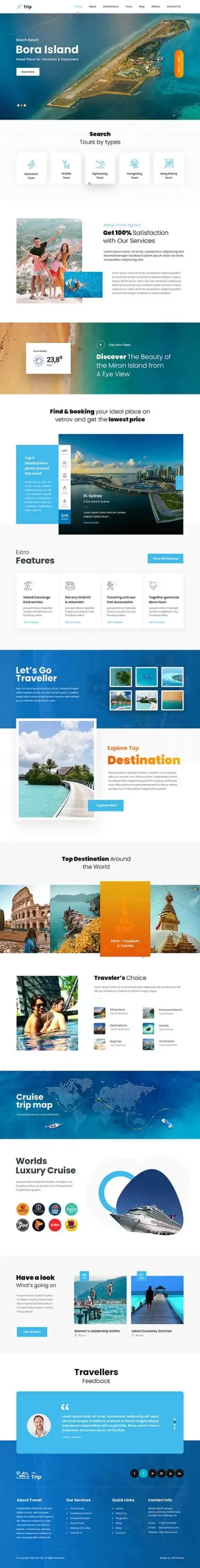 Tours and Travel WordPress theme