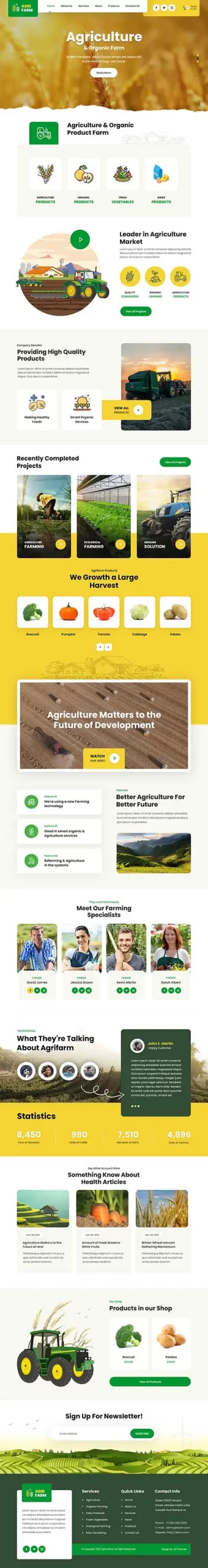 organic farm WordPress theme