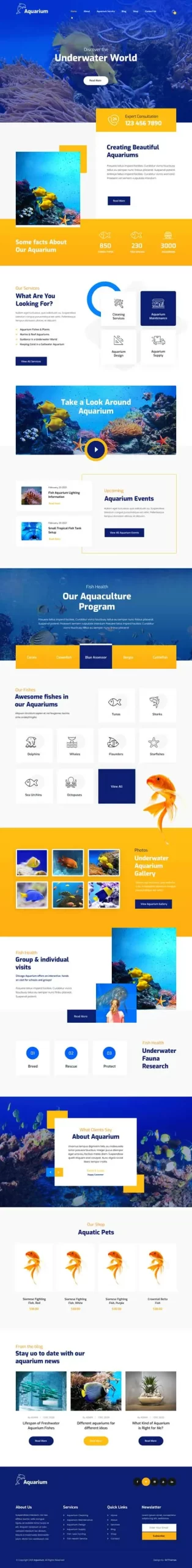 Aquarium Installation WordPress Theme