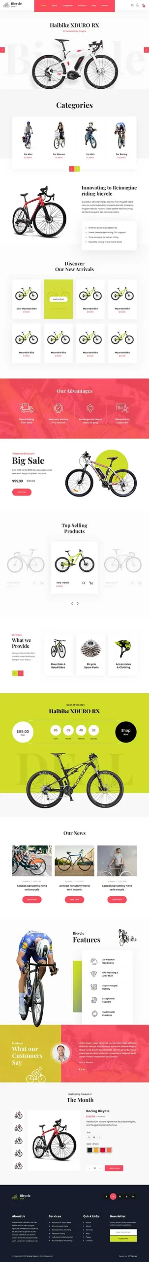 Bicycle Store WordPress Theme