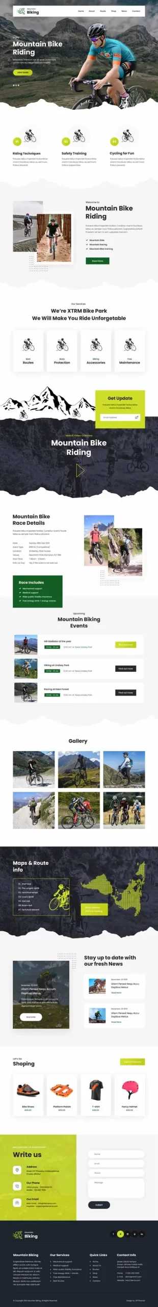 Mountain Bike WordPress Theme