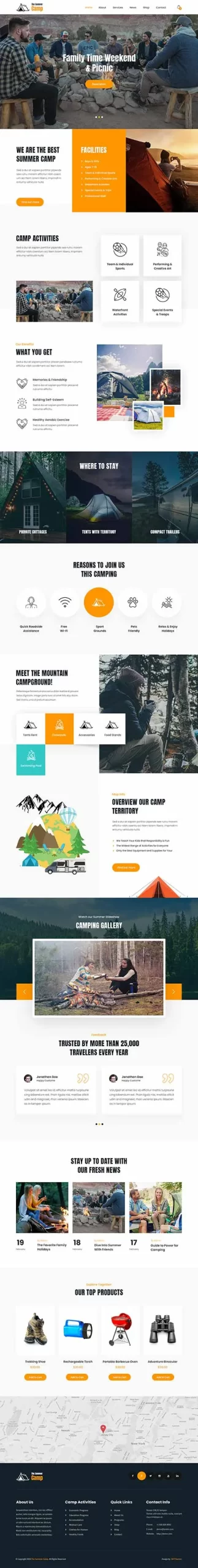 Summer Camp WordPress Theme