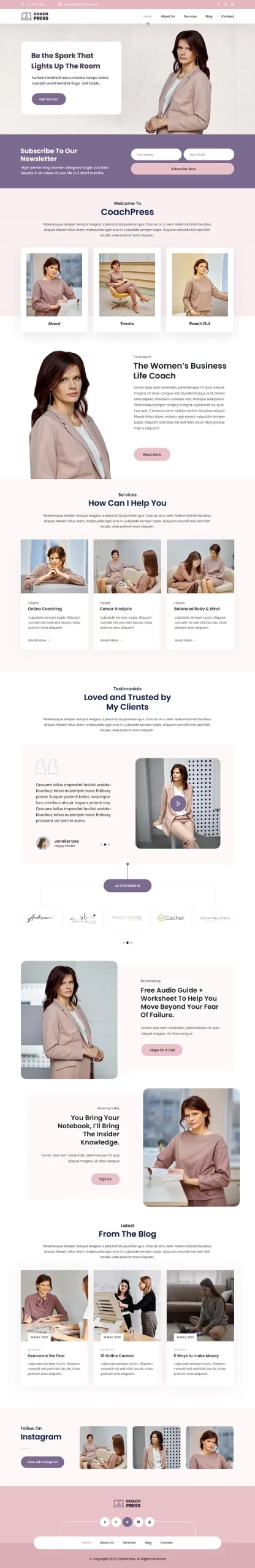 motivational speaker WordPress theme