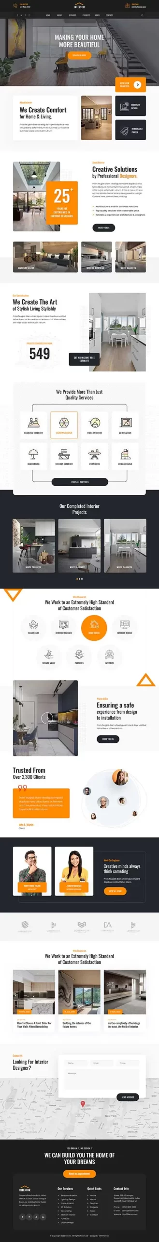 interior design WordPress theme