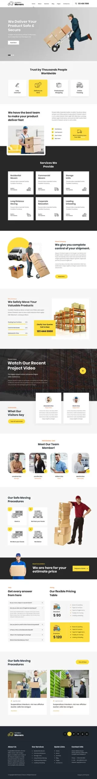 Moving Company WordPress Theme