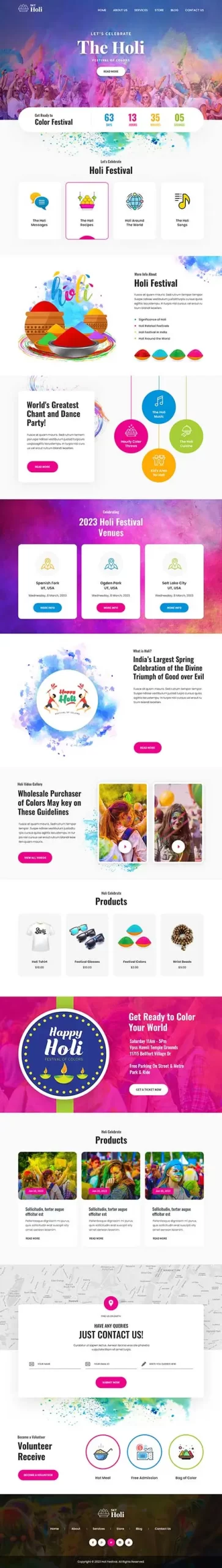 Holi WordPress theme