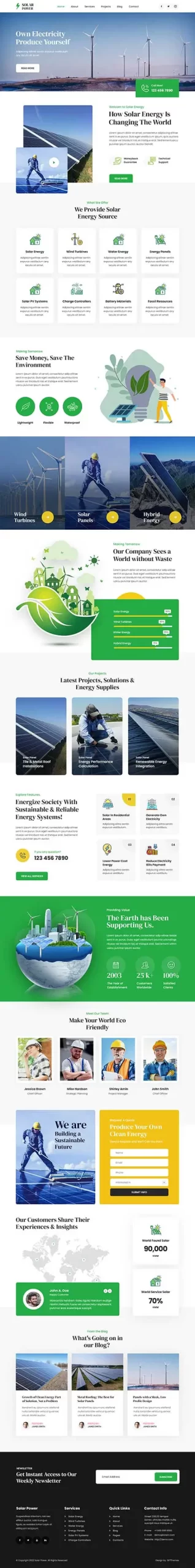 Renewable Energy WordPress Theme