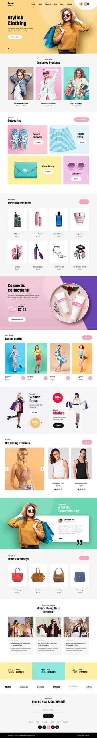 Feminine Style WordPress Theme