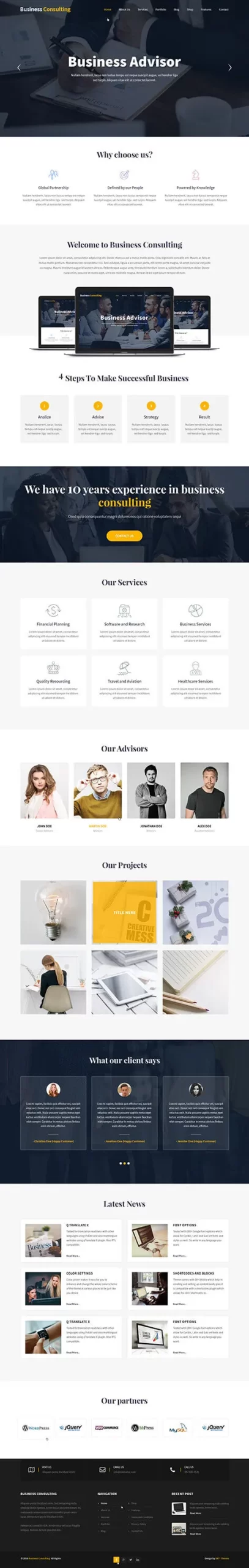 Business Advisor WordPress theme