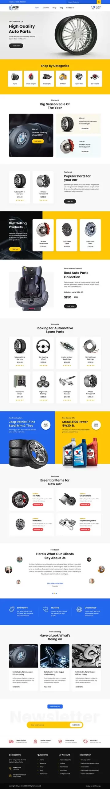 Auto Parts Store WordPress Theme