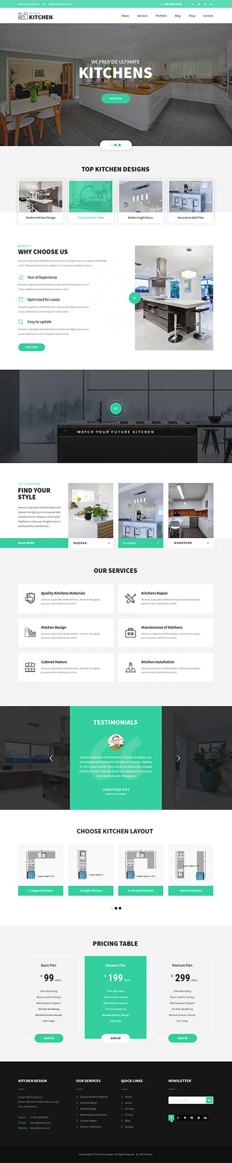 Kitchen Cabinets WordPress Theme