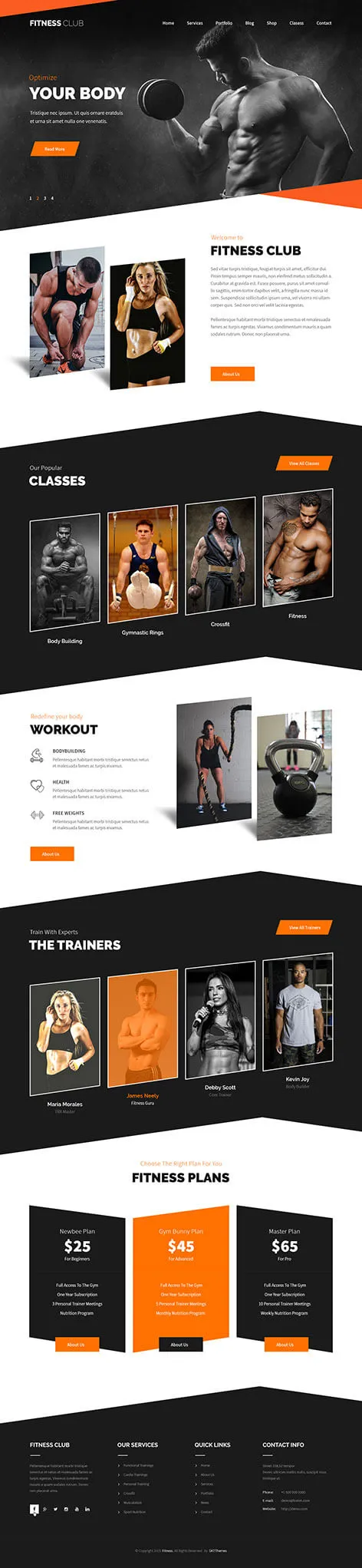 Fitness Life WordPress Theme