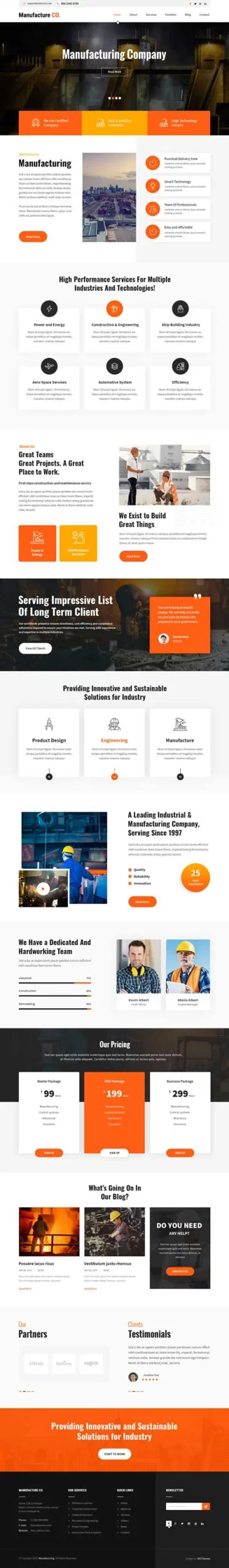 Steel Factory WordPress Theme