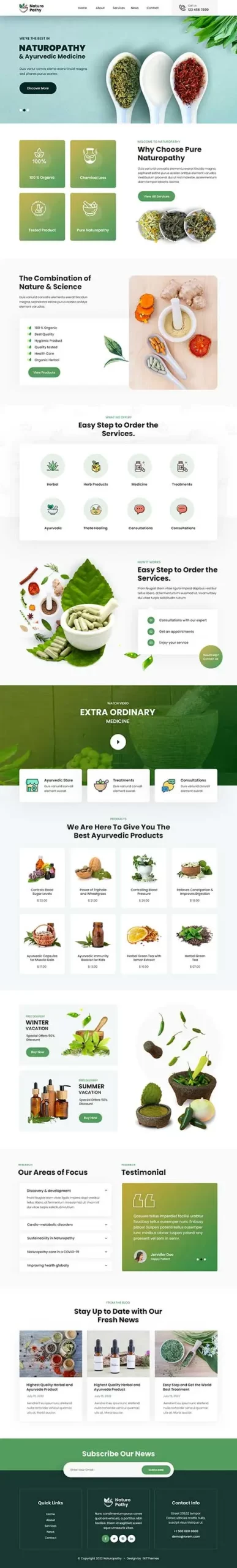 natural remedies WordPress theme