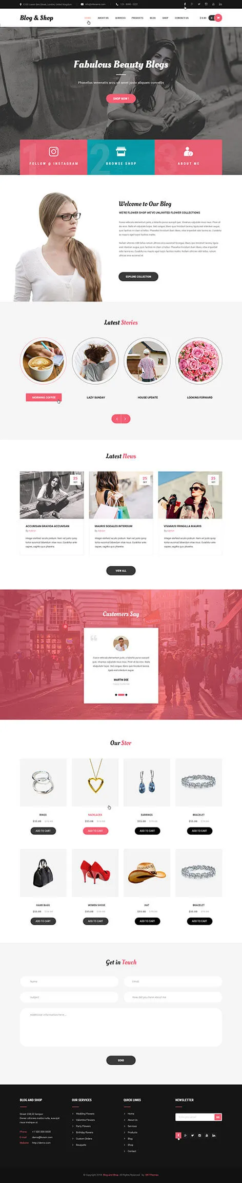 Blog and Shop WordPress theme