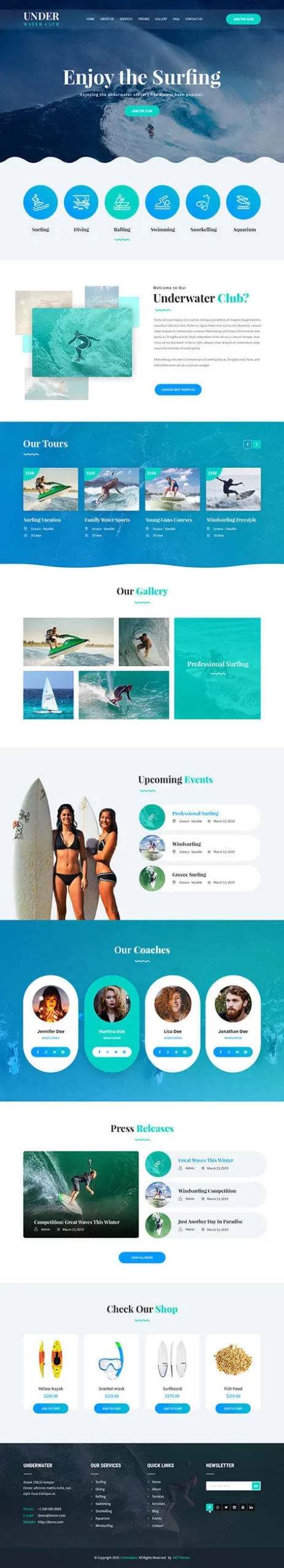 Scuba Diving WordPress Theme