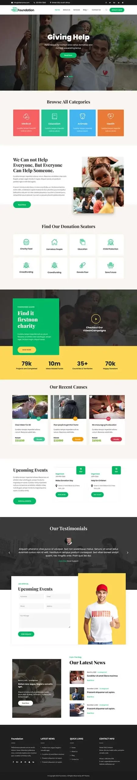 Nonprofit Charity WordPress Theme