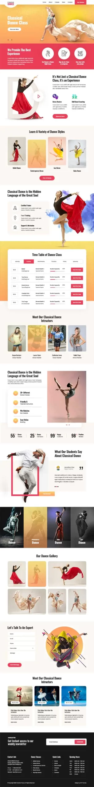 Classical Dance WordPress Theme