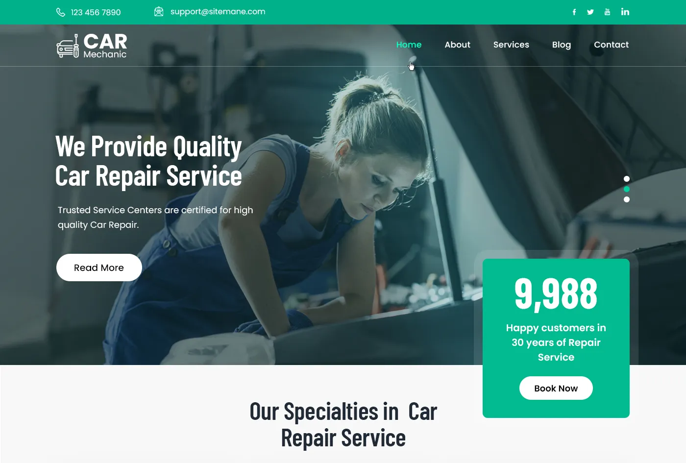 Auto service WordPress Theme