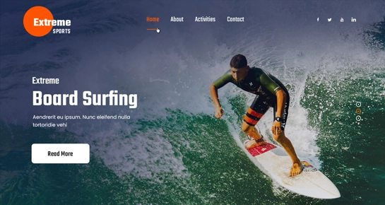 Outdoor sports wordpress theme