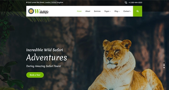 Jungle safari WordPress Theme