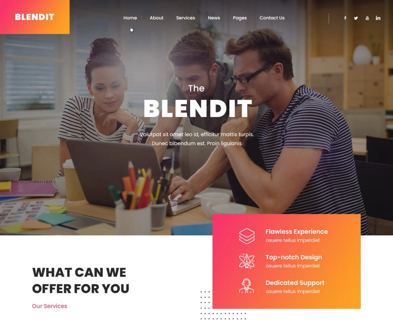 Blendit - IT Company WordPress Theme