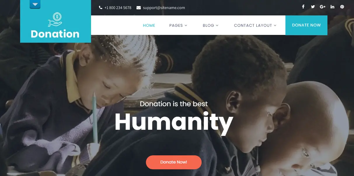 Donation Charity WordPress Theme