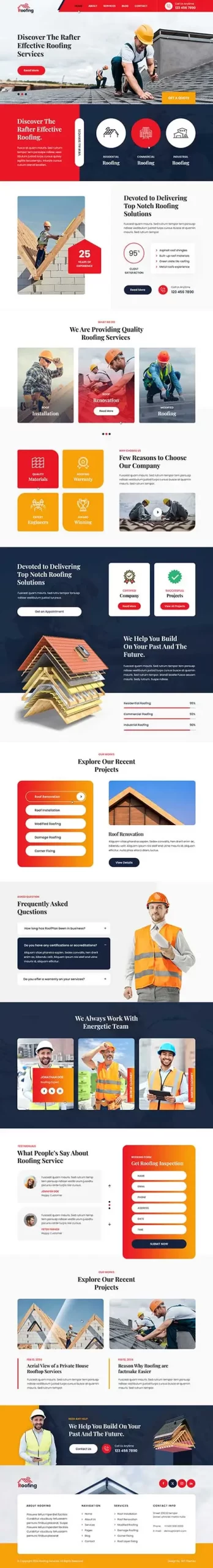 Roofing Services Company WordPress Theme