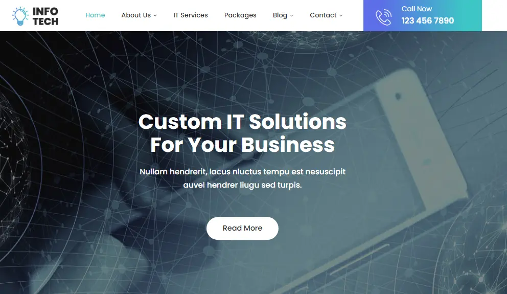 SKT Infotech - IT Company WordPress Theme